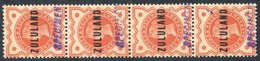 1888 ½d Vertical Strip Of Four, Hand Stamped 'SPECIMEN' In Violet, No Gum As Probably Taken Off Archival Document, SG.1s - Autres & Non Classés