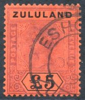 1894 £5 Purple And Black-red, FU With Part Eshowe Cancel, SG.29, RPS Cert. - Sonstige & Ohne Zuordnung