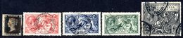 QV-QEII Collection On Leaves From 1840 1d Black - Four Margins (crease), 1887 Jubilee Set To 10d M, KEVII To 10d (mixed  - Other & Unclassified