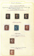 1840-87 Range Of 62 Stamps + Covers On Leaves Highlight Is 3 X 1d Black & Another On Cover (mixed Condition) - Other & Unclassified