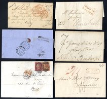 LANCASHIRE (LIVERPOOL) C1795-1920s Covers Incl. Different Boxed 'PAID', TOO LATE, Curved LIVERPOOL, Mileage & Other C.d. - Sonstige & Ohne Zuordnung