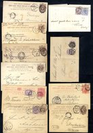 LONDON 1880-99 Covers & Cards To Foreign Destinations, All With London Late Period Hexagonal Duplex Cancellations Incl.  - Altri & Non Classificati