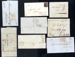 YORKSHIRE (LEEDS) C1790-1929 Covers Incl. S/line, Curved & Mileage Marks, Boxed Penny Post, UPP 1d 1840-50 (6) Incl. Thr - Sonstige & Ohne Zuordnung