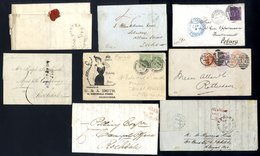 YORKSHIRE (WEST RIDING) Mainly 19thC Incl. Bradford Oval PAID In Blue & Red, Boxed UPP 1d (2), 1869 6d Cover To Coburg & - Altri & Non Classificati