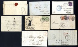 YORKSHIRE (WEST RIDING) Mainly 19thC Incl. Bradford Oval PAID In Blue & Red, Boxed UPP 1d (2), 1869 6d Cover To Coburg & - Autres & Non Classés