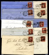Album Containing A Range Of PPC's (35) Collected For Views Or Pmks, Also Victorian Covers (59) Mainly Perf 1d Reds With  - Autres & Non Classés