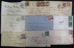 QV Foreign Mail, Mainly Surface-printed Issues On Cover Incl. 1883 4d Sepia To Sierra Leone (cover Fault), 1d Red To Swi - Autres & Non Classés