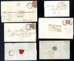 QV Covers Incl. Ponterdulais (1846) & Rockfield (red, 1854) Udc's, ½d Bantam Ex Bute Docks (2), Good Range Of Cancels On - Altri & Non Classificati