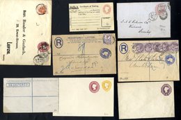 QV Used & Unused Stationery With Envelopes Of Various Values Incl. Silk Thread 2d Shades Unused, STO Incl. Uprated For F - Otros & Sin Clasificación