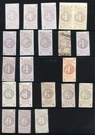 London & South Western Railway 1855 Newspaper Ticket Imperf 1d (3), 2d (3), 4d (3) All M & 3d U On Blue Paper, 1d Pair & - Other & Unclassified