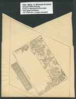 1840 One Penny Envelope Un-cut PAIR From Forme 4, Stereos A164 & A175 Unused, Central Fold (to Fit An Album Page). Fine  - Other & Unclassified