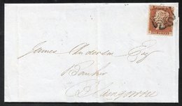 1843 Oct 24th Cover From Perth To Blairgowrie, Franked 1841 1d Red, Four Good Margins, Lett FD, Tied By The Distinctive  - Autres & Non Classés