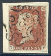 Plate 36 Four Margined Example Tied To A Small Piece By No. 9 In Maltese Cross - Very Fine Strike. Cat. £180 - Sonstige & Ohne Zuordnung