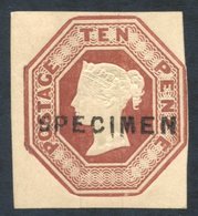 1847 10d Brown, Clear To Large Margined Example Optd SPECIMEN, Fine O.g, SG.57s, Cat. £3000 - Autres & Non Classés