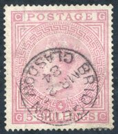 1867-83 Wmk Anchor 5s Rose Pl.4 GC, Superb U With Brigeton, Glasgow C.d.s. For Mr.25.84, SG.134. - Altri & Non Classificati