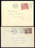 1924 Wembley Exhibition 1d On Cover & 1½d On Postcard, Both Cancelled By WEMBLEY PARK Slogan Cancel On The First Day Of  - Autres & Non Classés