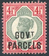 GOVT PARCELS 1892 4½d Green & Carmine, Fine M, SG.O71. (1) Cat. £400 - Sonstige & Ohne Zuordnung