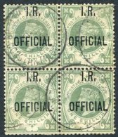 I.R OFFICIAL 1889 1s Dull Green Cancelled By Fine 'B.P.O Constantinople C.d.s.'s (faint But Still Distinguishable), The  - Other & Unclassified