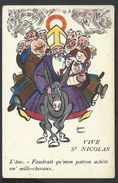 +++  CPA - Carte Fantaisie - Vive Saint Nicolas - Ane - Humour - A.Noyer  " Fêtes Comiques " N° 213   // - Sinterklaas