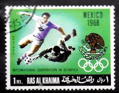 RAS AL KHAIMA   N°   Oblitéré   Jo 1968  Football Soccer Fussball - Usati