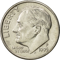 Monnaie, États-Unis, Roosevelt Dime, Dime, 1995, U.S. Mint, Philadelphie, TTB+ - 1946-...: Roosevelt