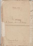 DOSSIER NOTARIAL DE MARIAGE AVEC 4 CACHETS FISCAUX ROYAUX 1,25 F POUR PAGES DOUBLES DU 3/06/1837 - Cachets Généralité