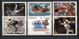 PARAGUAY 1987 - OLYMPICS BARCELONA 92 - YVERT Nº 2280-2285 - MICHEL 4072-4077 - SCOTT 2199 - OVERPRINT 500 ANIVERSARY - Springreiten