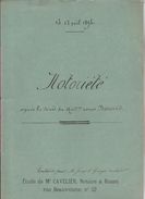 DOSSIER NOTARIAL AVEC CACHET FISCAL 1,50 F + 2/10ème POUR PAGE DOUBLE DU 14/04/1894 Maitre CAVELIER Rouen - Algemene Zegels