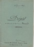 DOSSIER NOTARIAL TESTAMENT 2 CACHETS FISCAUX 1,50 F + 2/10ème POUR PAGE DOUBLE 24/01/1894 Maitre CAVELIER Rouen - Gebührenstempel, Impoststempel