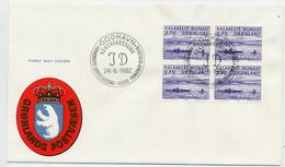 GREENLAND 1982 Art: Jakob Danielsen Block Of 4 On FDC.  Michel  136 - FDC