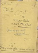 DOSSIER NOTARIAL VENTE 5 CACHETS FISCAUX IMPERIAUX 3X1,50 F POUR PAGE DOUBLE 6/08/1868 Maitre LEREFFAIT Routot + .... - Seals Of Generality