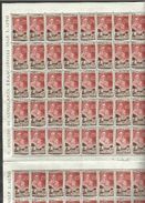 1953 Italia Italy Repubblica SANTA CHIARA  100 Serie In Doppio Foglio MNH** Con Interspazi Double Sheet - Complete Vellen