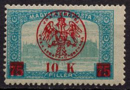 1919 Yugoslavia SHS Hungary Pancevo Pancsova Issue Overprint Occupation - Parliament - MNH - Nuovi