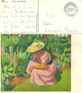 AK  "Pro Infirmis - Ginsig - Frau Im Garten"  (Feldpost)             1941 - Poststempel