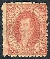 ARGENTINA: GJ.20, 3rd Printing, Mint ORIGINAL GUM (+300%, Rare!), Excellent Quality - Used Stamps
