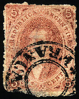 ARGENTINA: GJ.20d, 3rd Printing, With Horizontally DIRTY PLATE Variety, With The Ra - Gebruikt