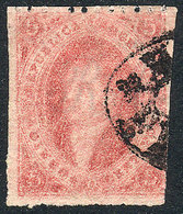 ARGENTINA: GJ.25, 4th Printing, Thick Paper, With Double Ellipse RIOJA-FRANCA Cance - Gebruikt