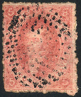 ARGENTINA: GJ.25, 4th Printing, Very Worn Impression, With COMPLETE Dotted Oval Can - Oblitérés