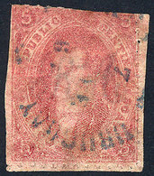 ARGENTINA: GJ.25, 4th Printing, Very Worn Impression, With Rimless Datestamp Of CON - Used Stamps