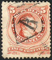 ARGENTINA: GJ.38, With Diamond "B" Carteria Cancel, VF, Rare!" - Other & Unclassified