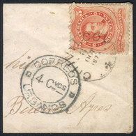 ARGENTINA: GJ.38, Rivadavia 5c. On Large Fragement With CHIVILCOY Datestamp With Ma - Other & Unclassified