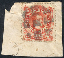 ARGENTINA: GJ.38, Rivadavia 5c. On Fragment, With Mute LARGE DOTS Cancel Of Buenos - Autres & Non Classés