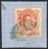 ARGENTINA: GJ.38, Rivadavia 5c. On Fragment, With Mute Barred Cancel Of VICTORIA In - Autres & Non Classés