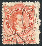 ARGENTINA: GJ.38, With The Very Rare "carteria" Cancel "C In Rhombus", Very Fi - Other & Unclassified
