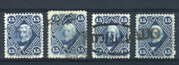 ARGENTINA: GJ.40, San Martín 15c., 4 Examples With Different CERTIFICADO Cancels, S - Andere & Zonder Classificatie