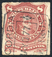 ARGENTINA: GJ.49, 8c. Rivadavia Rouletted, Rectangular Datestamp Of CONCORDIA, VF! - Other & Unclassified