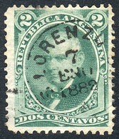 ARGENTINA: GJ.53, 2c. V.López With Circular Datestamp Of SAN LORENZO (Santa Fe), VF - Autres & Non Classés