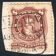 ARGENTINA: GJ.54, 8c. Rivadavia On Fragment, Tied By ANDALGALÁ (Catamarca) Rectangu - Autres & Non Classés