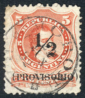 ARGENTINA: GJ.59, Small P, With MORÓN Circular Datestamp, VF, Rare! - Other & Unclassified