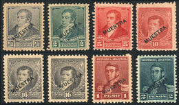 ARGENTINA: GJ.137 + Other Values, 8 Values Of The Set With MUESTRA Ovpt! - Other & Unclassified